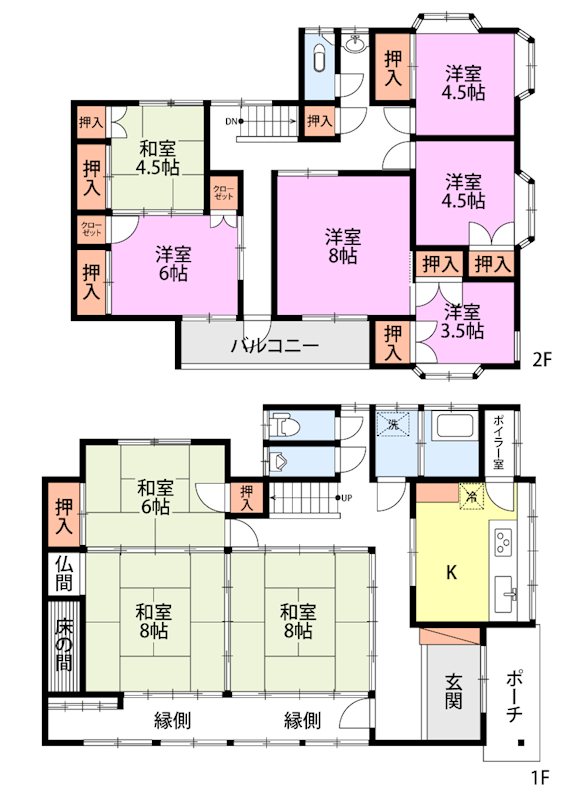 長岡市小国町三桶戸建 間取図・土地図