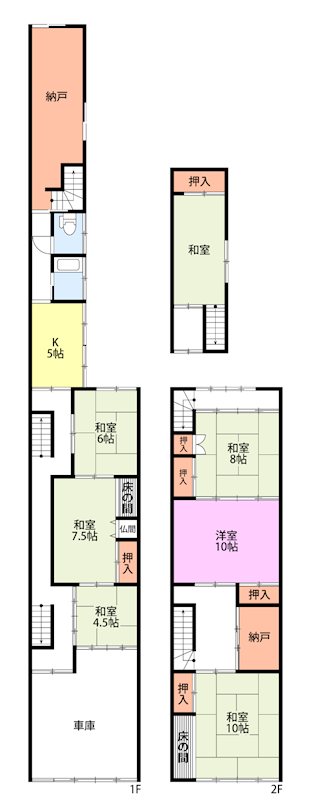 上越市仲町２丁目戸建 間取図・土地図