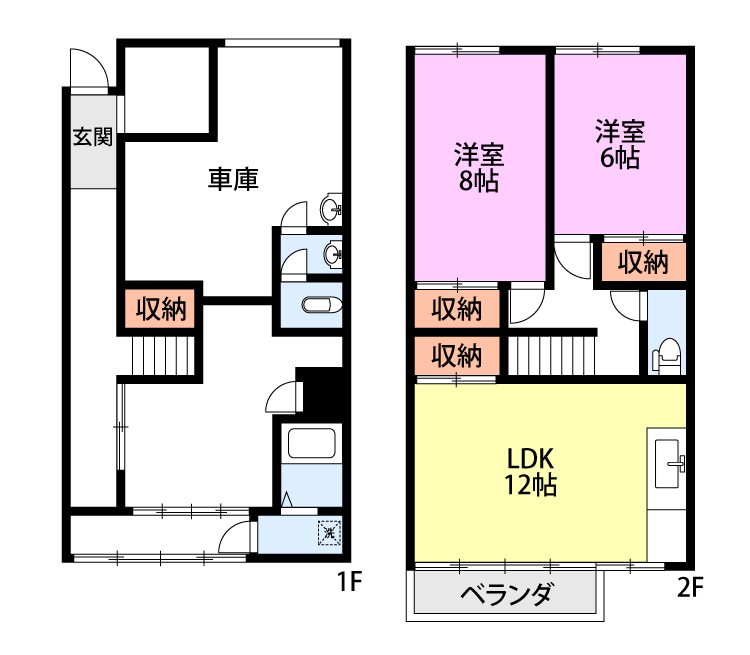 上越市南本町３丁目貸家 間取図・土地図