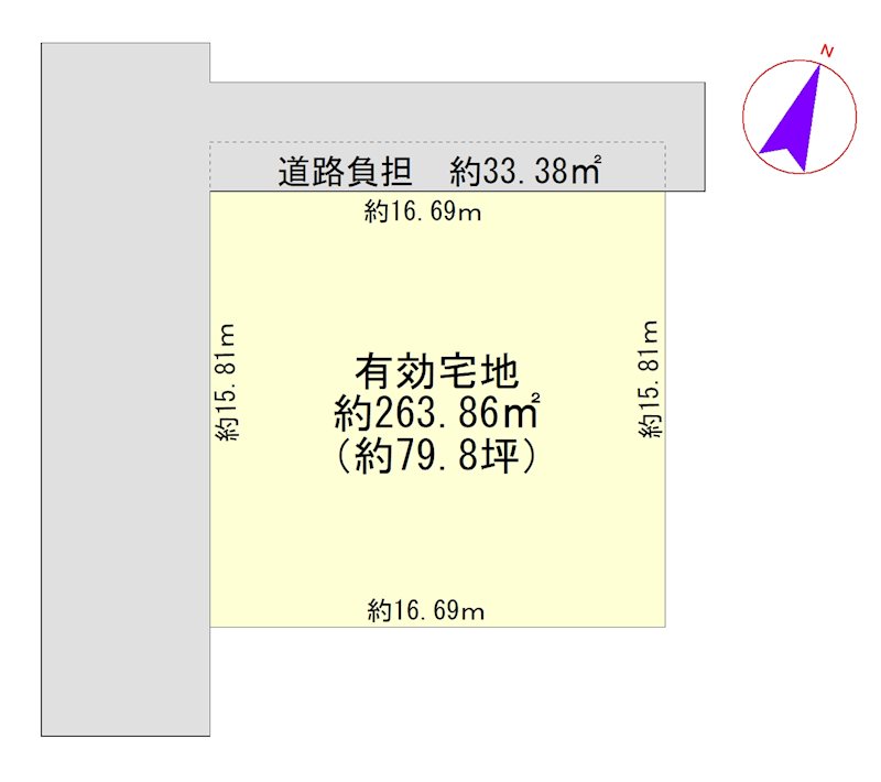 東区粟山２丁目売地 間取図・土地図