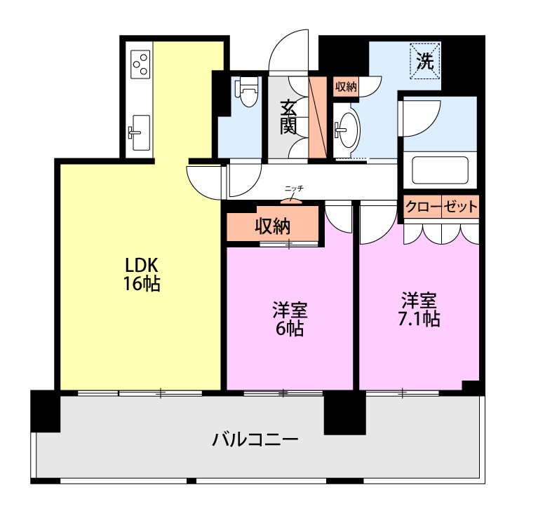 アデニウムタワー萬代橋 間取図・土地図