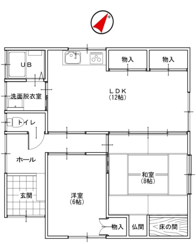 北区木崎戸建 間取図・土地図