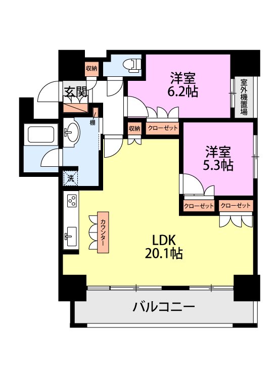 アデニウムタワー萬代橋 間取図・土地図