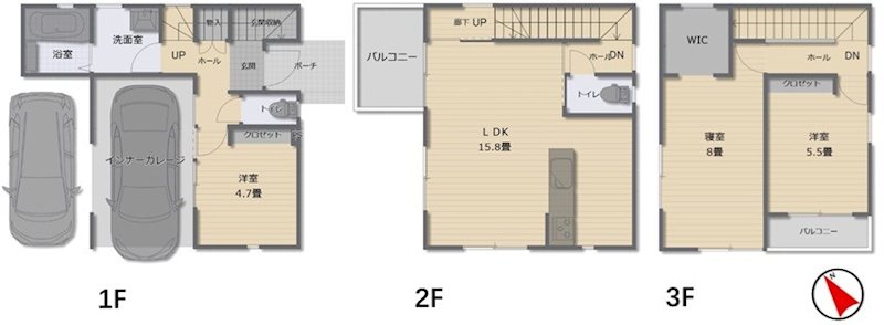 Lakulusu Home 下大川前通 間取図・土地図