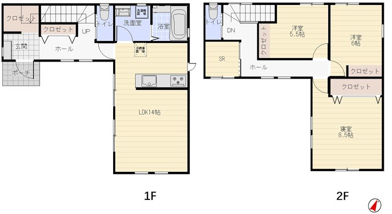 Lakulusu Home 立仏1号棟 間取図・土地図