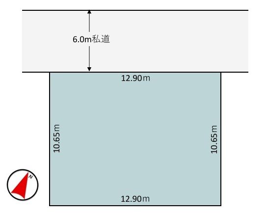 新潟県新潟市西区小針１丁目 間取図・土地図