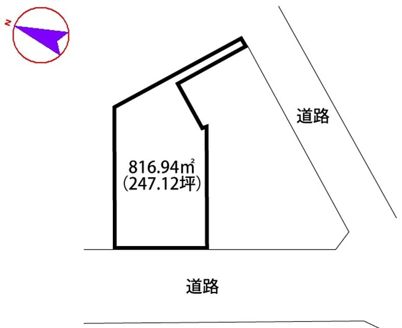 東区長者町売地 間取図・土地図