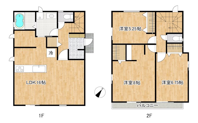 取手市台宿新築戸建て2号棟 間取り図