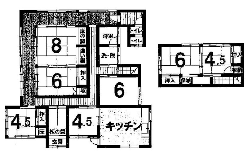 飯田市高羽町中古住宅 間取図・土地図