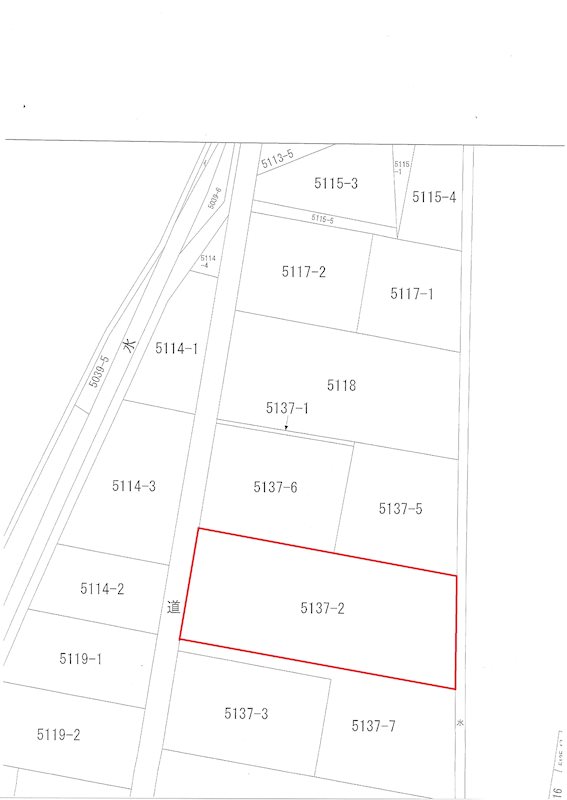 伊那市西春近沢渡土地 間取図・土地図