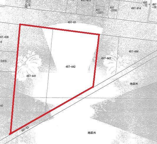 駒ケ根市切石事業用土地 間取図・土地図