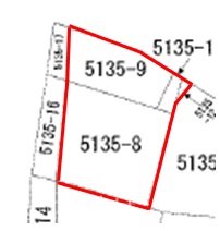 伊那市西春近5135番8土地 間取図・土地図
