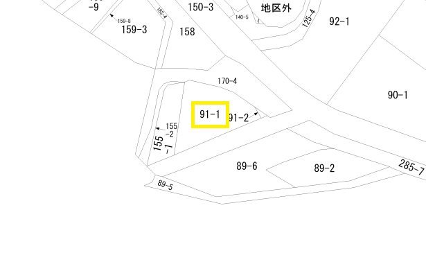 飯田市曙町土地 間取図・土地図
