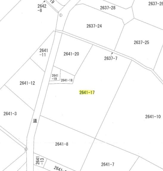 下伊那郡松川町上片桐土地  間取図・土地図