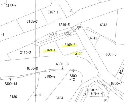 飯田市松尾上溝古家付き土地 間取図・土地図
