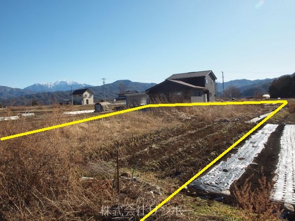 伊那市美篶土地 間取図・土地図