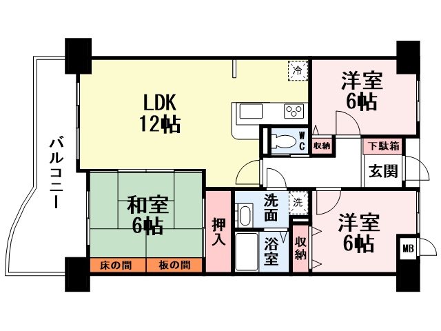 福岡県北九州市小倉北区大手町 間取図・土地図