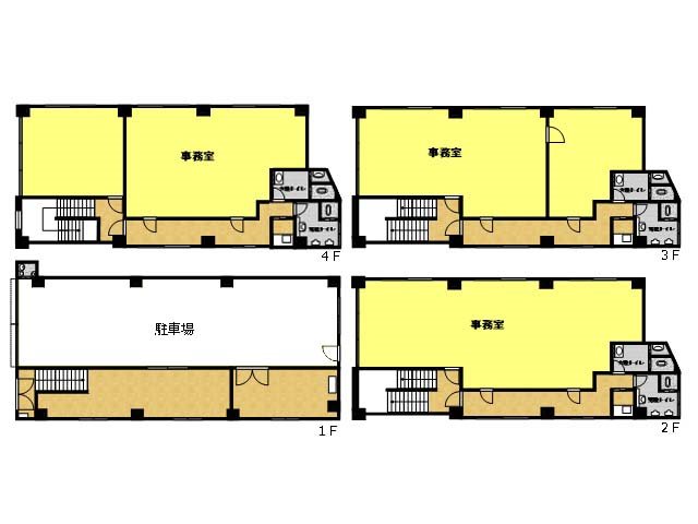 八幡東区西本町事務所 間取図・土地図