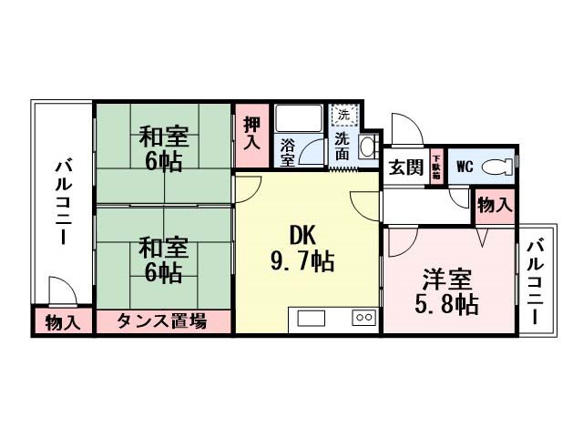 エメラルドマンション緑ヶ丘 間取図・土地図