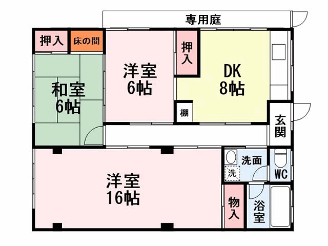 西日本サンハイツ 間取図・土地図
