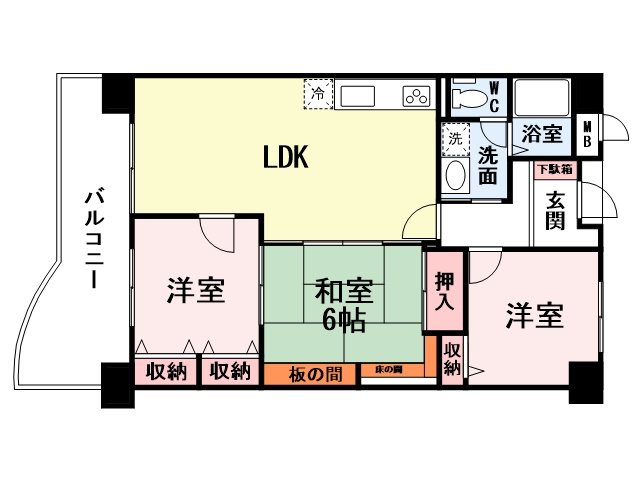 福岡県北九州市小倉北区大手町 間取図・土地図