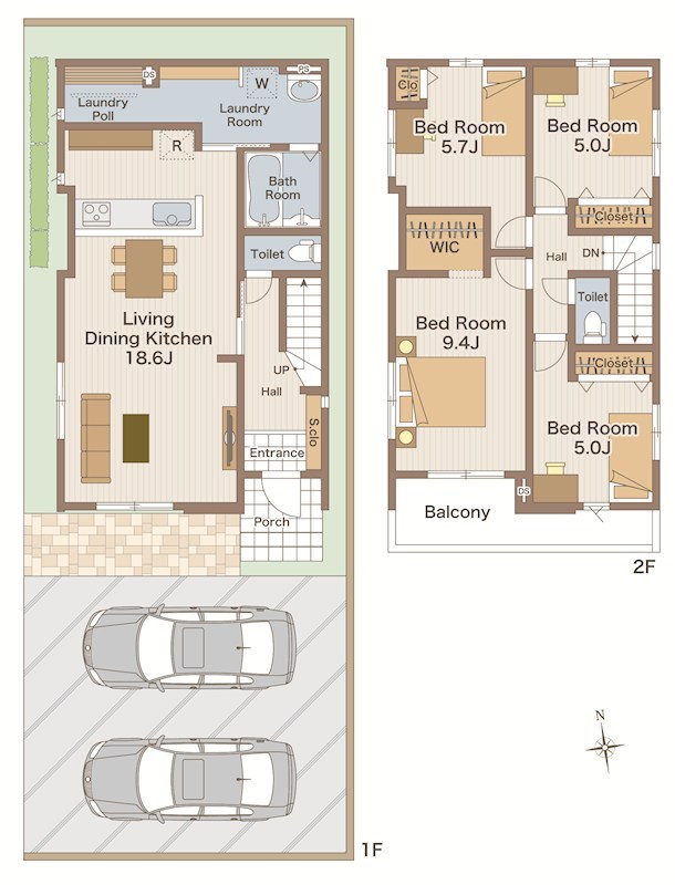 川口市安行領根岸 新築戸建 間取り図