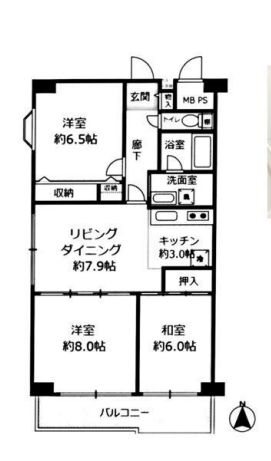 マンハイム竹の塚  間取り図