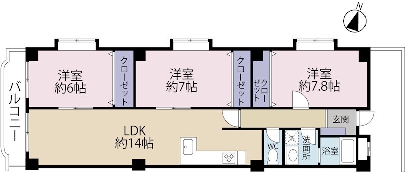 コマツエイト曲本 間取り図