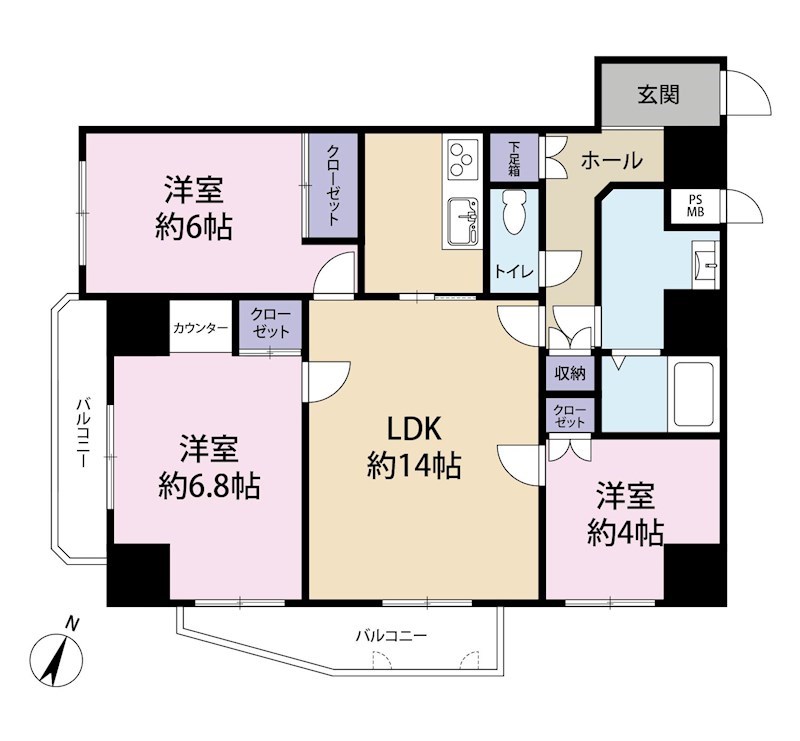 セザール第二北綾瀬 間取り図