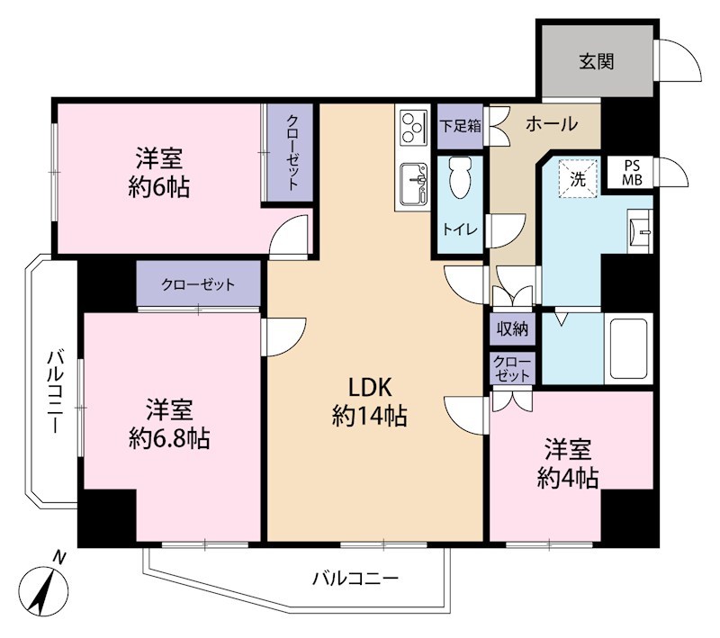 セザール第二北綾瀬 間取り図