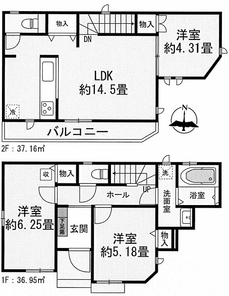 板橋区赤塚4丁目　新築戸建て 間取り図