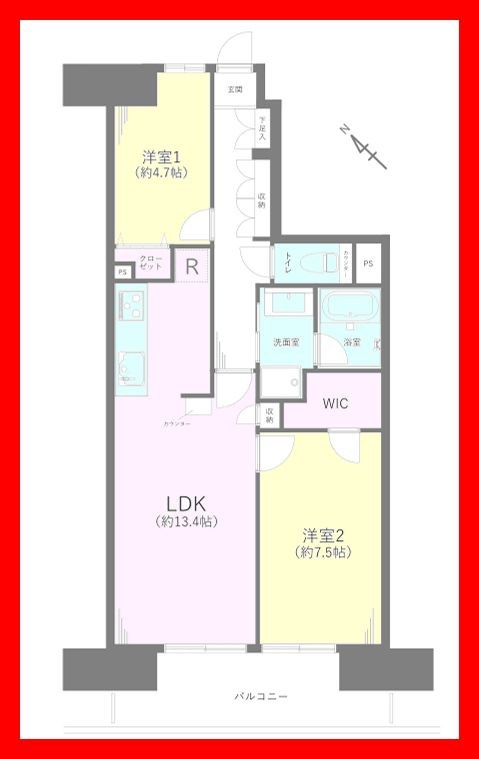 ダイアパレス竹ノ塚Ⅱ 間取り図