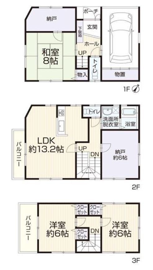 さいたま市南区大谷場1丁目 戸建 間取り図