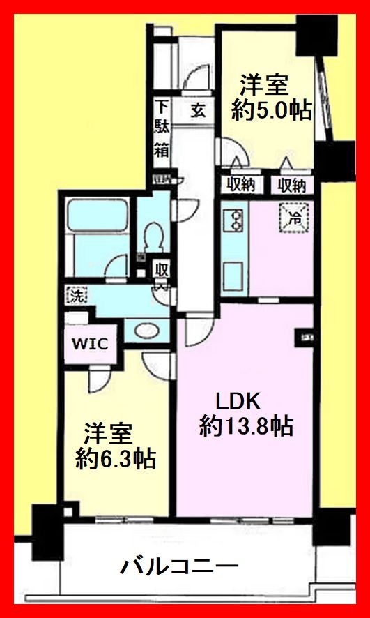 グローリオ西新井 間取り図