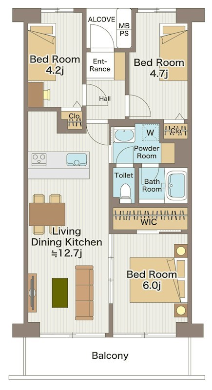 田端北スカイハイツ 間取り図