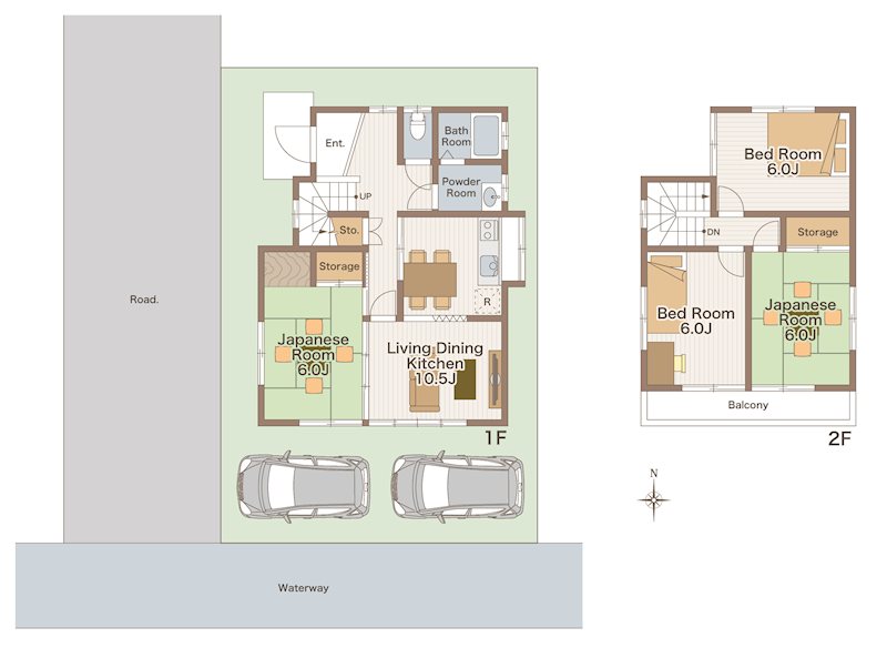 吉川市中野 中古一戸建て 間取り図
