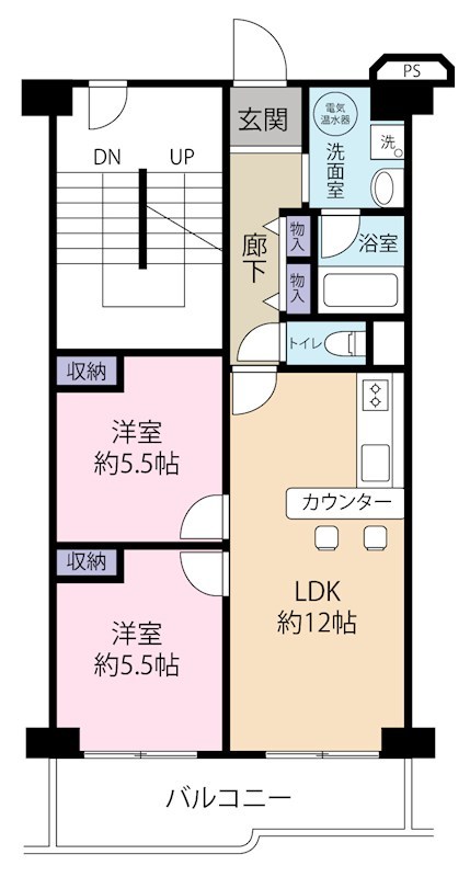 五反野第三スカイハイツ 間取り図