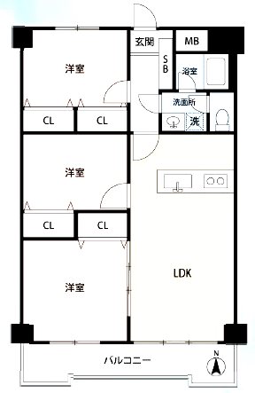 ウェルフェアグリーン越谷 間取り図