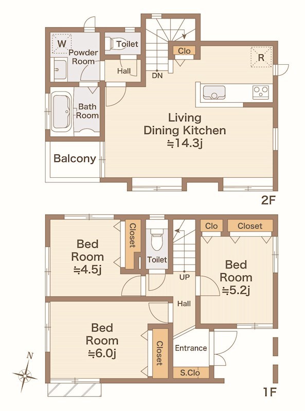 杉並区成田東5丁目　戸建 間取り図