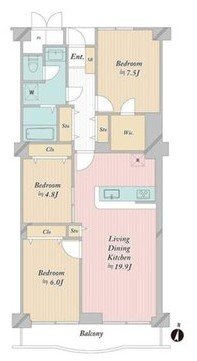 コーポ南越谷A棟 間取り図