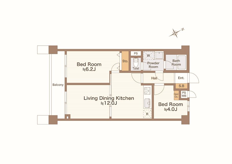 ライオンズマンション谷塚駅前 間取り図