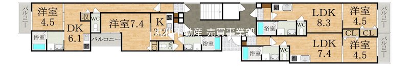 クレアール小綱町 間取り図