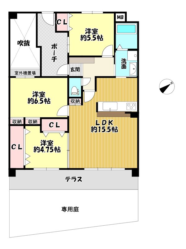 大阪府枚方市田口山３丁目 間取図・土地図