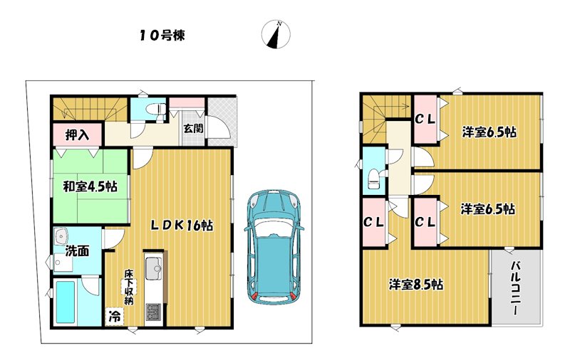 大阪府枚方市長尾家具町２丁目 間取図・土地図