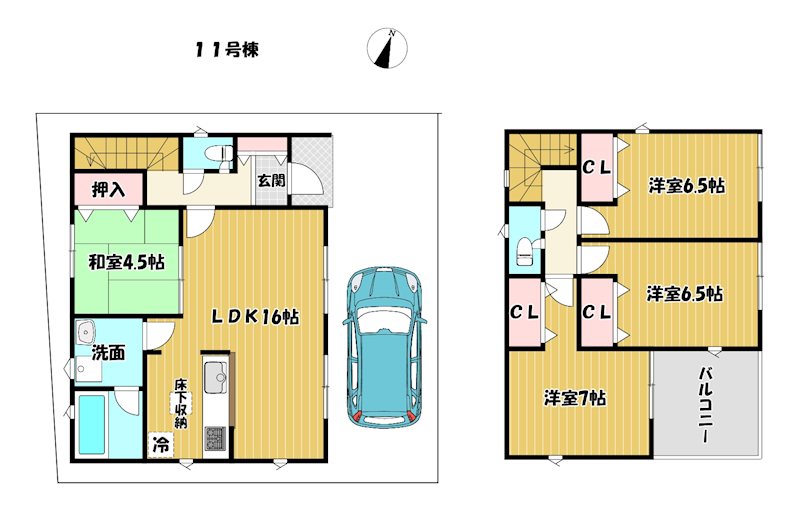 大阪府枚方市長尾家具町２丁目 間取図・土地図