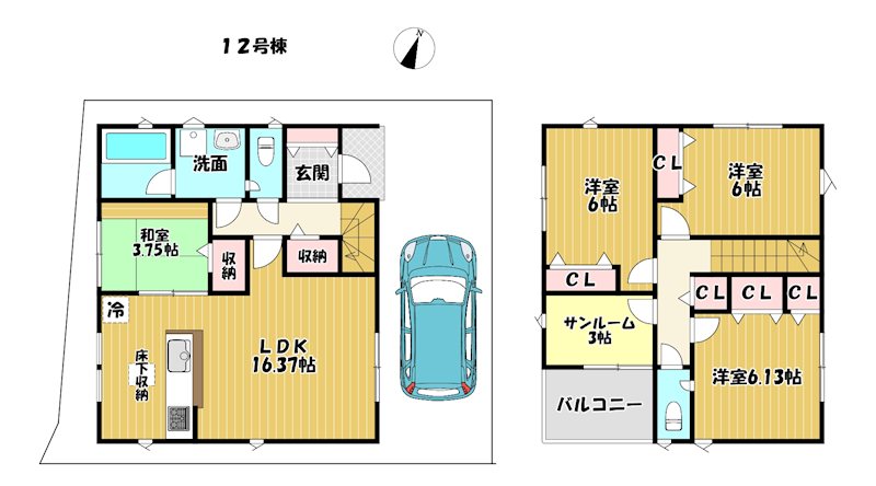 大阪府枚方市長尾家具町２丁目 間取図・土地図
