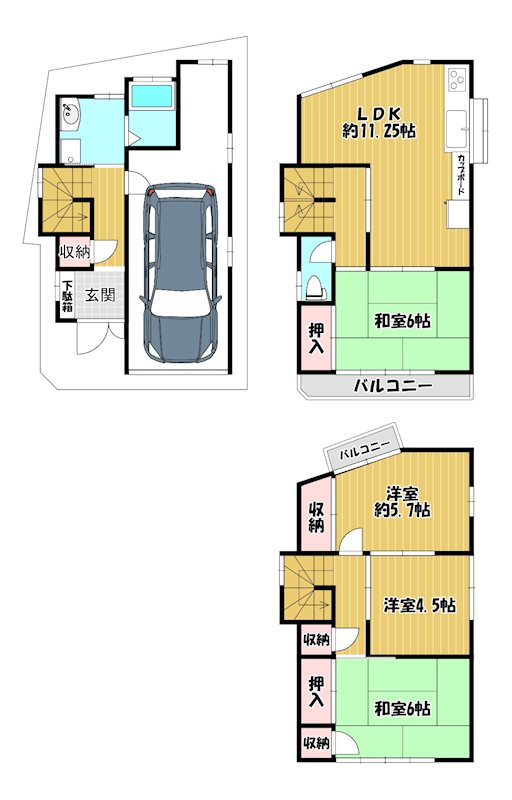 大阪府交野市幾野４丁目 間取図・土地図