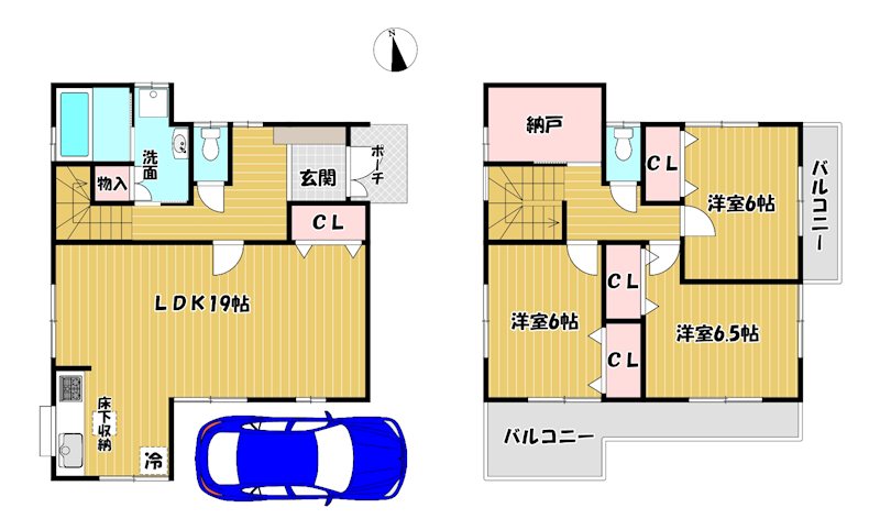 大阪府枚方市小倉町 間取図・土地図