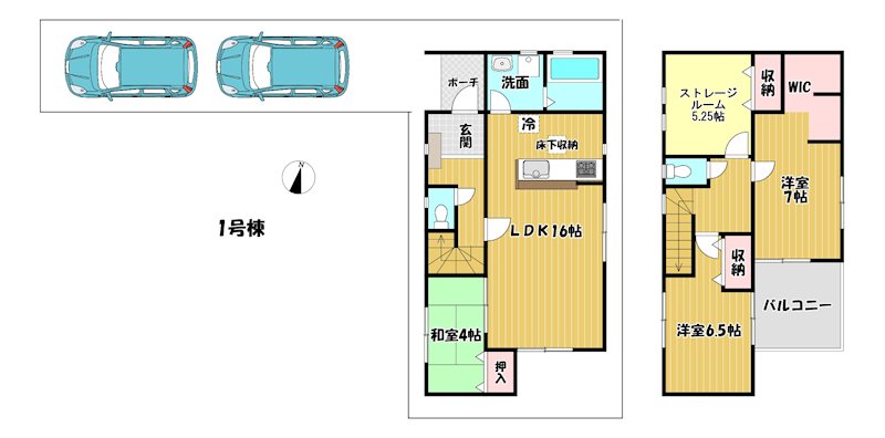 大阪府枚方市星丘３丁目 間取図・土地図