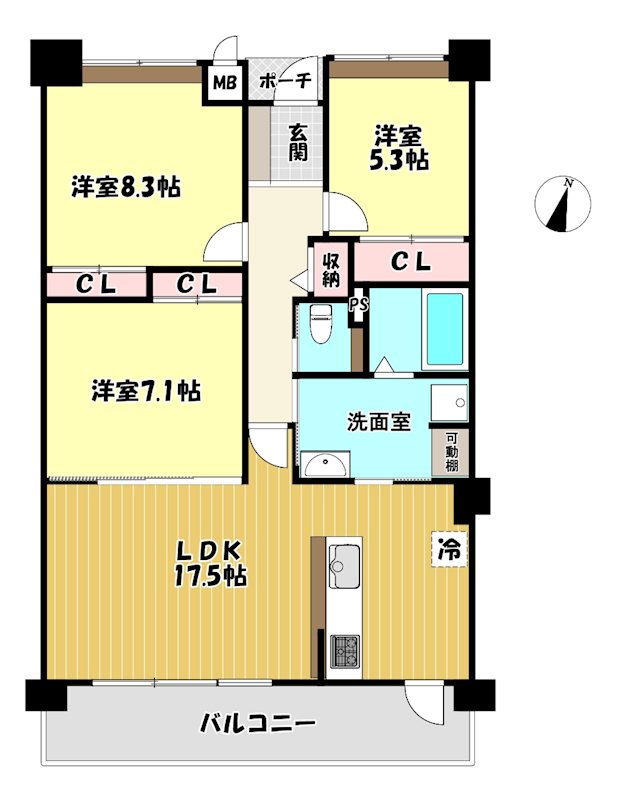 大阪府枚方市岡本町 間取図・土地図